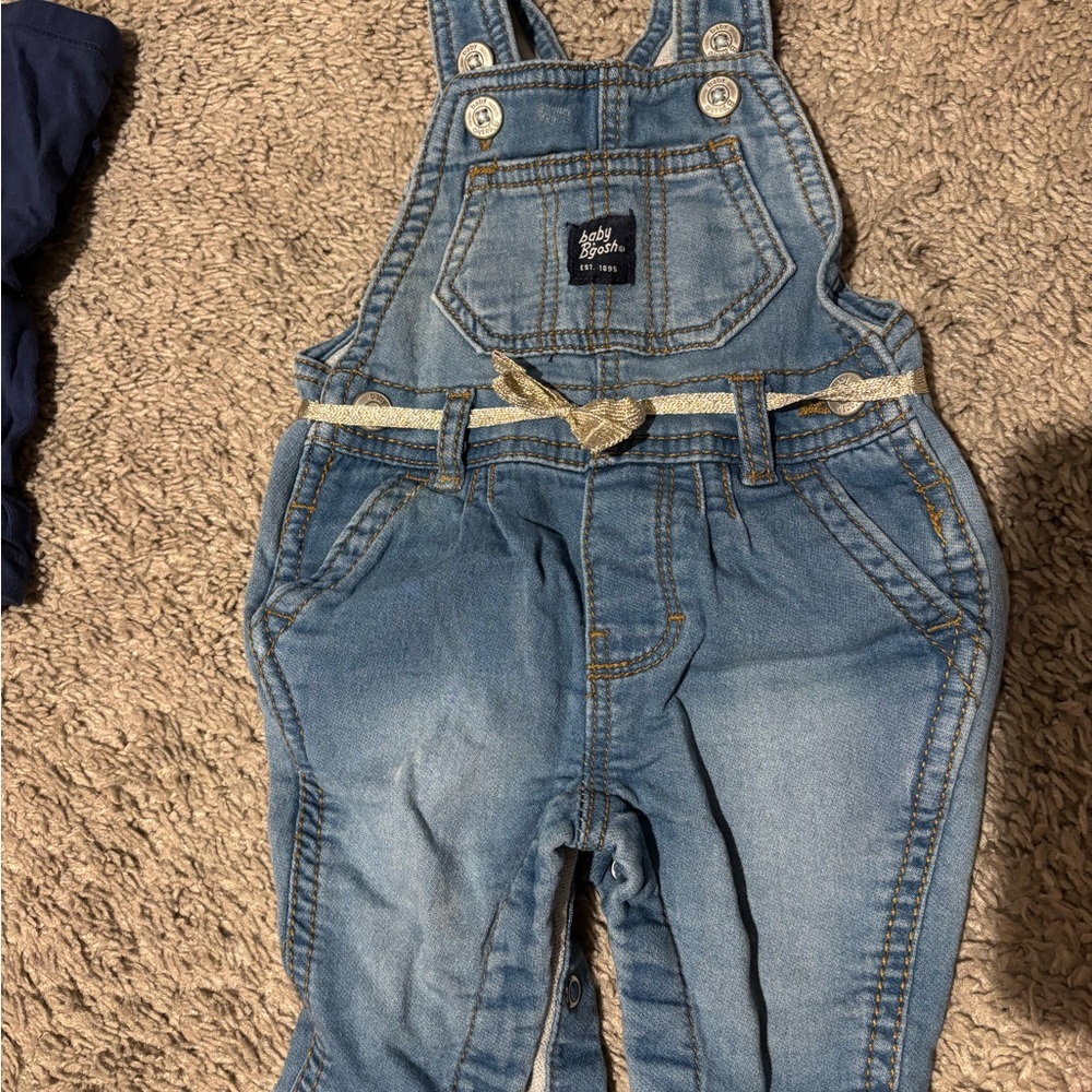 OshKosh B'gosh Blue Denim Overalls Classic Bib Design